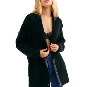 Oversized Black Cardigan Free People